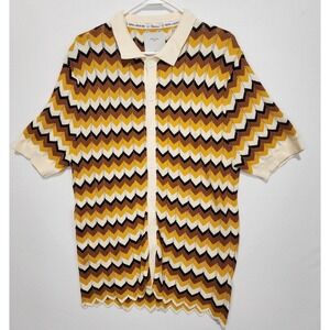 Percival Cabin Wave Men's Shirt Multicolor Size M